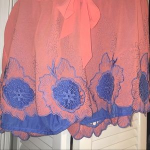 Umgee coral and blue flower shorts!